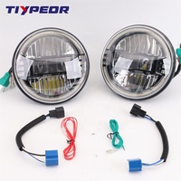 TIYPEOR E-Mark DOT Phare moteur 7 pouces pour lampe de moto Harley Projecteur haute Performance Phare rond pour Jeep JK