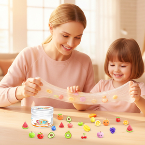 Kit de slime transparent SlimeDiy avec breloques, slime mousseux, slime pailleté, slime crémeux, slime extensible, slime cristallin transparent, jouet pour enfants - Product Image 4