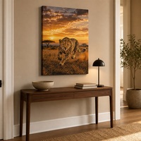 Décoration murale en toile avec imprimé guépard pour la maison, salon, chambre, bureau, grande décoration pour la maison