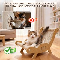 Chaise griffoir pour chat en sisal |   Hamac-lit réglable en hauteur 2-en-1 |   Protecteur de meubles en bois durable pour chats d'intérieur