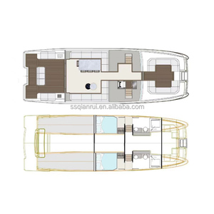 Catamaran en alliage d'aluminium pour les loisirs, la croisière en mer et le divertissement, moteur in-bord, universellement applicable, yacht <span class=keywords><strong>de</strong></span> <span class=keywords><strong>luxe</strong></span> - Product Image 6