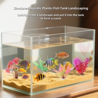 Plusieurs types de décoration de paysage d'aquarium durable et créative pour la conception de plantes de simulation d'aquarium en gros
