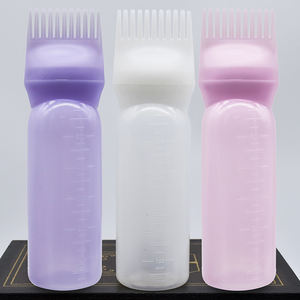 Botol Aplikator Sisir Minyak Plastik Botol Pengeluaran Sampo untuk Salon Menata Rambut Dalam 3 Warna - Product Image 4