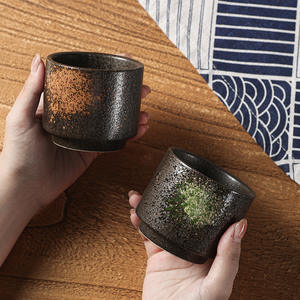 Tasses à café vintage personnalisées 180 ml, style japonais, en céramique faite à la main, sans anse - Product Image 3