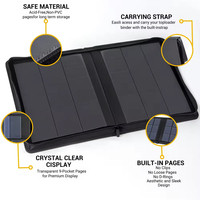 Álbum de 9 bolsillos con cremallera para tarjetas coleccionables, álbum de 9 páginas con carga lateral para tarjetas TCG y deportivas