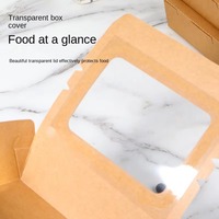 Contenants alimentaires jetables en papier kraft rigide écologiques imprimés sur mesure pour sushis, déjeuners et pique-niques - Prix de gros
