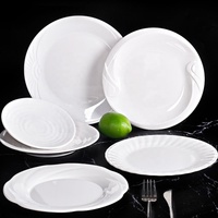 Restaurant Vaisselle Passe au lave-vaisselle Chargeur rond blanc de 10 pouces Assiette de service en mélamine