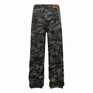 Pantalon cargo camouflage pour homme, pantalon de travail multi-poches avec taille ajustable, pantalon utilitaire décontracté ample pour l'extérieur - Product Image 2