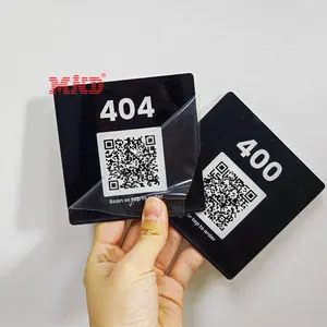 Individuelles Acryl-NFC Google Überprüfung auf US-Schild NTAG 213/ NTAG 215/ NTAG 216 QR-Code Social Media Zeichen-Aufkleber