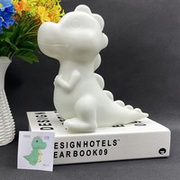 Kits de peinture acrylique populaires pour la création de sculptures de dinosaures et crocodiles en PVC blanc, faits à la main, pour cadeaux de Noël et de bienvenue pour enfants