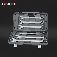 Jeu de clés à douille combinées métriques professionnelles TOMAC de 6 pièces - Tailles 34, 36, 38, 41, 46, 50 mm