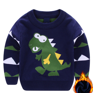 Pull en tricot épais en coton pour enfants d'hiver, OEM ODM, pull en tricot jacquard mignon pour garçon, pull en tricot pour tout-petits, pull en tricot pour filles - Product Image 1