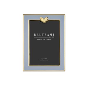Beltrami Photo <b>Frame</b> <b>5x7</b> Silver Plated Gold Bow Decorative Wall Display - Product Image 1