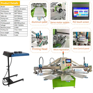 Nueva Prensa de Serigrafía Automática de 10 Estaciones, 3 Colores, Juego Completo para Uso Industrial - Product Image 2
