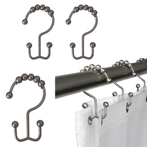 Đôi móc năm bóng con lăn rèm tắm nhẫn/vòi hoa sen thanh rèm móc - Product Image 4