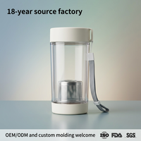 Tasse à thé portable isotherme à double paroi en plastique avec infuseur à thé en acier inoxydable, filtre anti-fuite, sans BPA, personnalisable avec logo – Meilleure vente