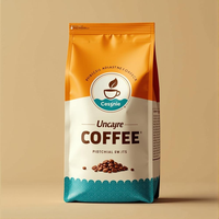 Sacs à café à fond plat de 250g, 500g, 1kg, sacs à café vides personnalisés, sacs d'emballage pour grains de café imprimés sur mesure