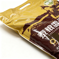 Sachet en plastique à huit soudures latérales, qualité alimentaire, mat, laminé, résistant à l'humidité pour l'emballage du riz et des céréales