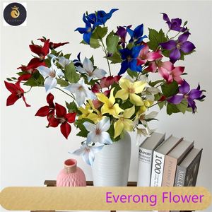 Nueva Llegada, Flor <span class=keywords><strong>de</strong></span> 4 Hojas para Decoración del Hogar, Nuevo Diseño, Flor Artificial para Decoración <span class=keywords><strong>de</strong></span> Bodas - Product Image 2