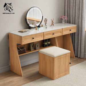 furniture factory cheap price OEM ODM huge stock eco-friendly dresser table newest design bedroom furniture wood <b>mirror</b> dresser - Product Image 5
