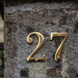 4 Inch. Chữ Cái <span class=keywords><strong>B</strong></span>ằng Đồng Màu Trơn 10Cm Số Cử<span class=keywords><strong>a</strong></span> Nhà Hiện Đại Số Hộp Thư - Product Image 5