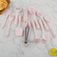 Ensemble d'ustensiles de cuisine en silicone 12 pièces très vendu, durable, 600g, outils de cuisine à domicile, boîte de rangement, comprend une cuillère imprimée
