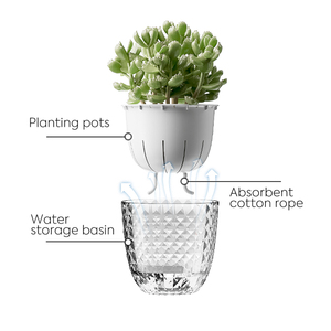 Décoration de salon pour <span class=keywords><strong>la</strong></span> maison jardinière blanche petit pot de fleurs en plastique - Product Image 6