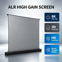 Écran de projection motorisé pour sol, automatique, à gain élevé, HD ALR, pour cinéma maison, idéal pour la chambre à coucher