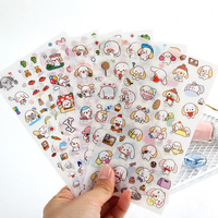 Feuilles d'autocollants personnalisés en vinyle transparent mat, mignons, kawaii, imperméables, pour loisirs créatifs, décoration de carnets et agendas