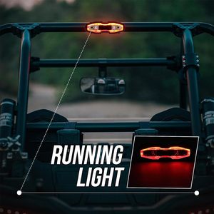 Feux de chasse à LED à 5 fonctions avec conception de trou d'aération, corps en aluminium, 5 modes, feu de freinage rouge, feu arrière, feu de conduite pour UTV ATV - Product Image 6