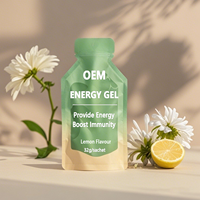 Gel énergétique de nutrition sportive OEM/ODM original avec marque privée, végétalien, sans gluten, casher, saveur citron sublime