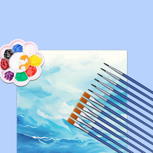 <span class=keywords><strong>Pennelli</strong></span> <span class=keywords><strong>per</strong></span> Pittura con Setole in Nylon Blu e Manico in Plastica, Piatti/Appuntiti, <span class=keywords><strong>per</strong></span> Artisti, <span class=keywords><strong>per</strong></span> Olio, Acquerello, Acrilico <span class=keywords><strong>su</strong></span> Roccia, <span class=keywords><strong>Tela</strong></span>, Corpo, Viso - Product Image 5