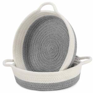 Cestas Tejidas de Cuerda de Algodón Natural para Almacenamiento y Organización del Hogar, Hechas a Mano, Venta al por Mayor - Product Image 3