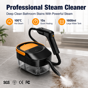 เครื่องทำความสะอาดไอน้ำแรงดันสูง 1500W พร้อมถังน้ำขนาดใหญ่ สำหรับทำความสะอาดบ้าน ห้องน้ำ ห้องครัว รถยนต์ รับผลิตแบบ OEM - Product Image 1