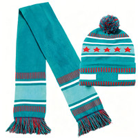 Écharpe en tricot jacquard 100 % acrylique écologique pour homme avec logo personnalisé et motif lettres pour clubs et fans de sport
