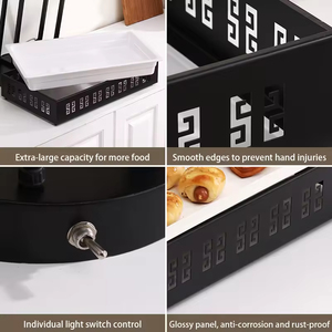 Présentoir de buffet en acier inoxydable pour service de desserts et thés de l'après-midi en restauration - Product Image 6