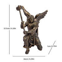 Sculptures de décoration intérieure en résine, figurine de guerrier ange en bronze, statues de chevalier avec bouclier antique, cadeaux pour salon, bureau ou salle d'étude