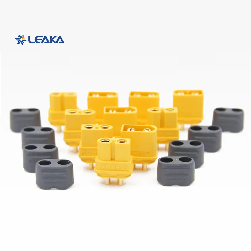 Leaka Amass yellow male and female XT60L with sheath XT60H model plug T-plug interface connector Amass model accessories