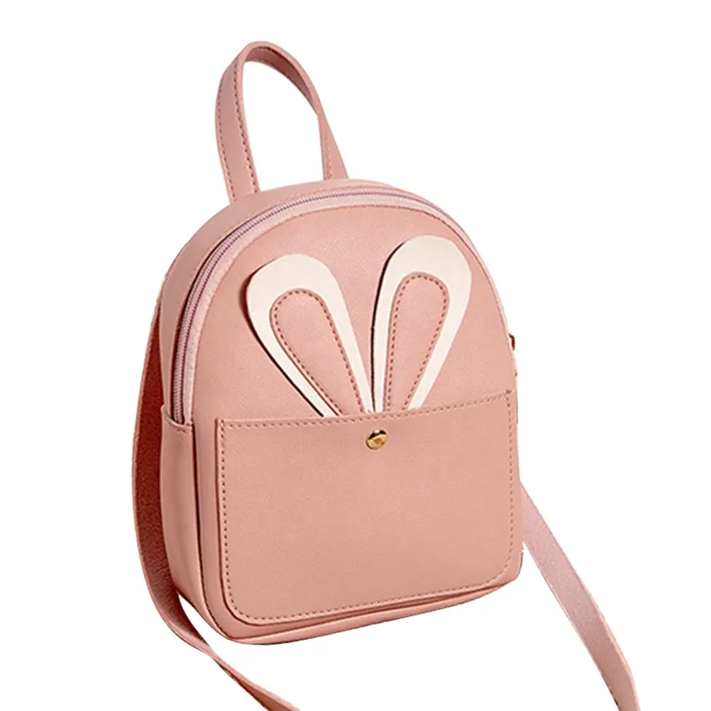 Mochila de viagem multifuncional para meninas e mulheres, bolsa de ombro com orelha de coelho, mochila crossbody feminina multifuncional para adolescentes