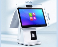 Sistema POS Táctil Combinado con Impresora de Recibos y Escáner de Códigos, Pantalla Táctil Capacitiva Dual con Bluetooth/Wi-Fi 6, Garantía de 3 Años