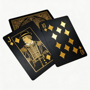 Cartas de Juego Personalizadas con Diseño Negro y Dorado, Esquinas Cuadradas, Acabado Brillante y Duradero, Juego de Cartas de Póker - Product Image 5