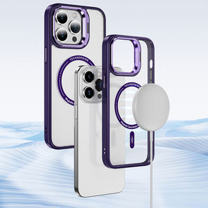 Offre Spéciale nouveau support d'objectif en métal couverture arrière transparente coque Anti-choc coque de téléphone avec <span class=keywords><strong>Film</strong></span> de Protection d'objectif pour Iphone 15 Pro 14 13 12 - Product Image 5