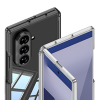 Étui magnétique transparent GKK Original de haute qualité pour Z Fold 7 et Z Fold 8 – Protection antichoc, étanche, 360°, avec bande élégante