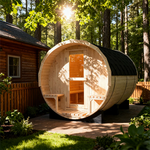 공장 가격 견고한 목재 실내/실외 배럴 사우나 현대적 디자인 캐빈 전통적인 2-6인용 - Product Image 2