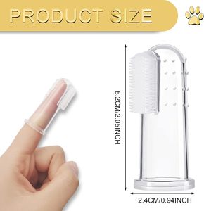 Brosse à dents en silicone de type doigt pour chats, pour une haleine fraîche, hygiène buccale et soins dentaires pour petits chiens - Vente en gros - Product Image 2