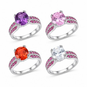 Anello Aperto a Forma di Cuore con Dettaglio Colorato, Design Regolabile, Accessorio di Moda per Coppie - Product Image 4