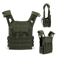 Fuliya Camouflage Noir Imperméable Oxford Sports de Plein Air Gilet Tactique Pratique Fitness Tir Gilet Avec Sac Inclus