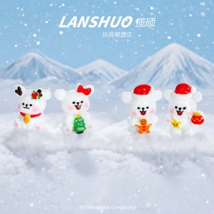 Adorno Navideño de Oso en Resina 3D de Lanshuo, Miniatura Decorativa para Escritorio e Interiores - Product Image 4
