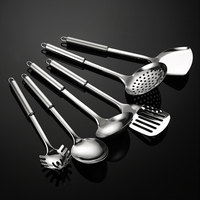 Ustensiles de cuisine en métal bon marché, ustensiles de cuisine à spatule fendue, batterie de cuisine en acier inoxydable