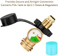 Indicateur de niveau de réservoir de propane POL à embout souple, convertit la vanne de service du réservoir LP POL en régulateur de propane QCC1/Type1